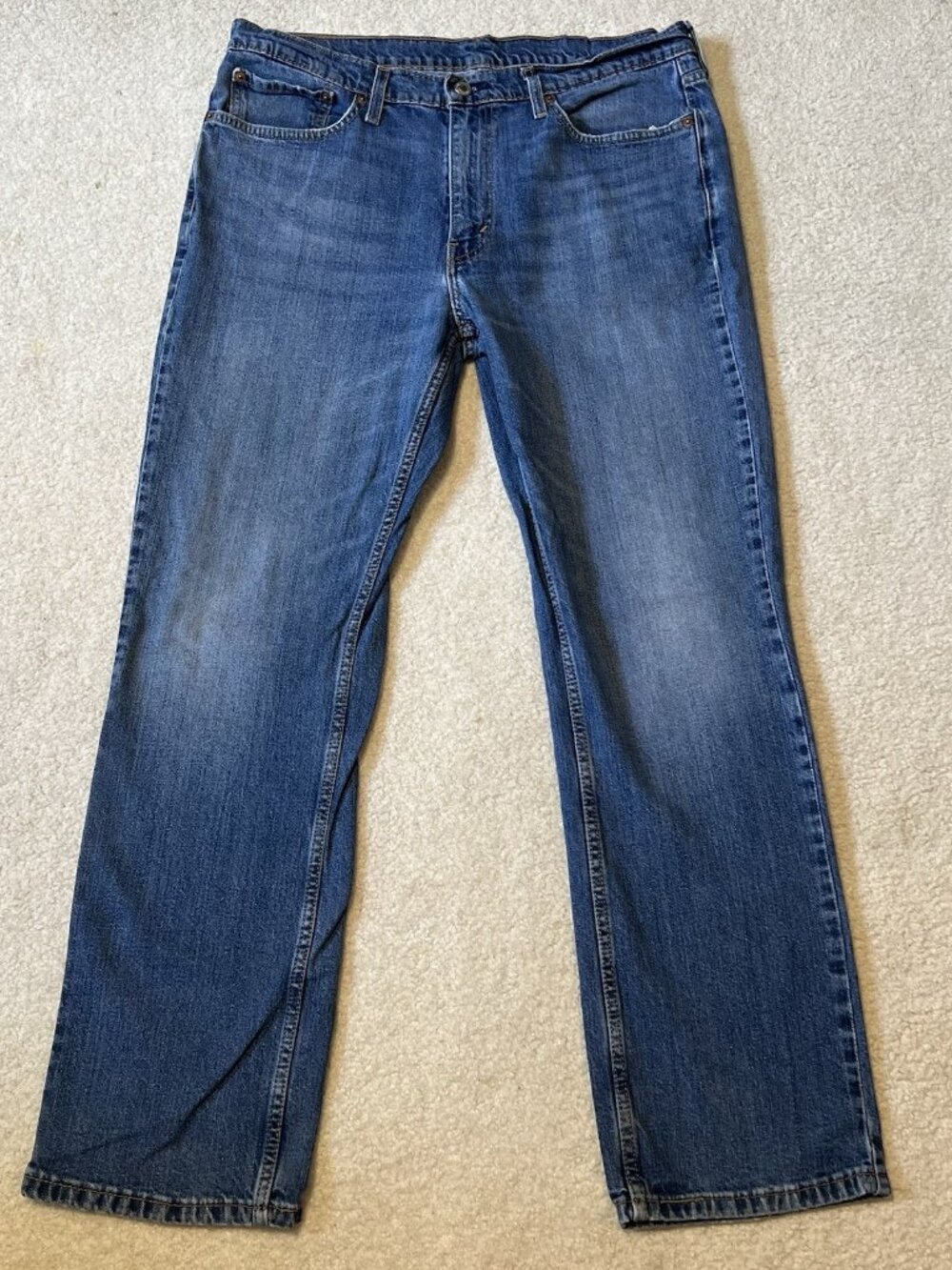 Levi's 514 Straight Fit Jeans 36x30 Medium Wash Denim